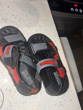 Kids Red and Gray Fashion Sport Sandals